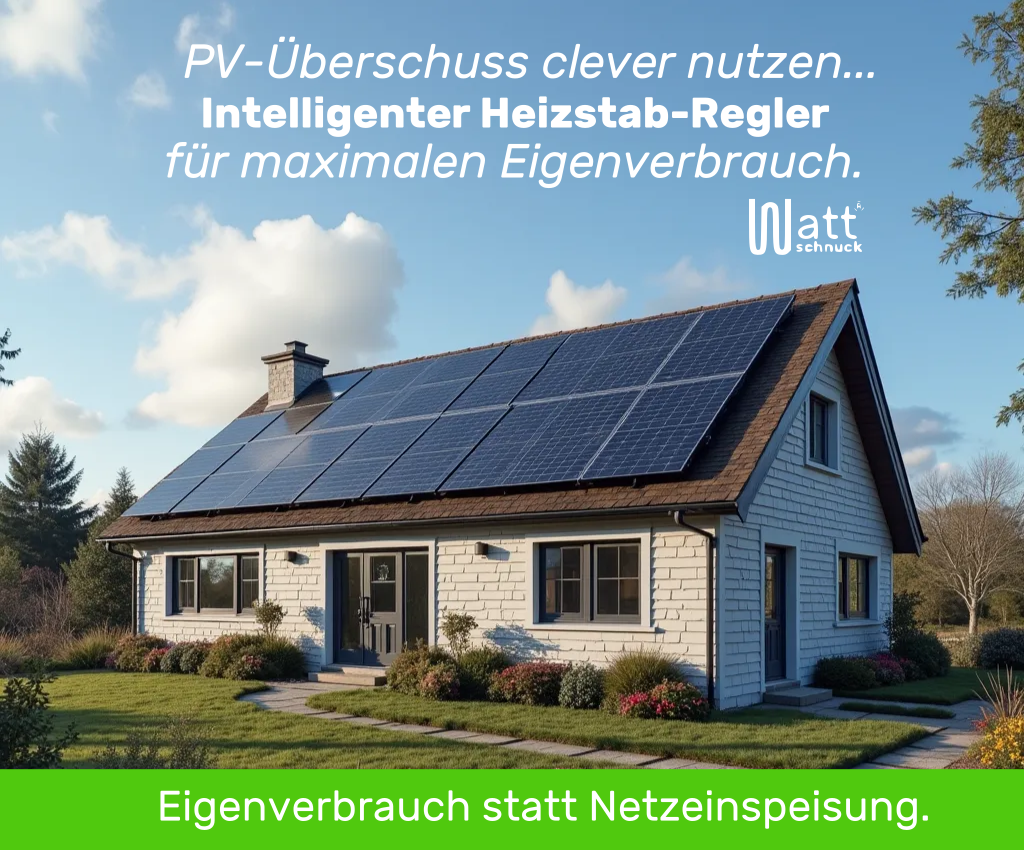 Wattschnuck liest Ihren digitalen Stromzähler aus und steuert Verbraucher intelligent über Schaltausgänge.